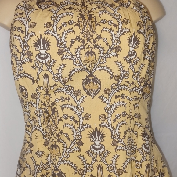 Anthropologie. Plenty By Tracyrees. Elegant Beige and Black Strapless Dress - Picture 10 of 14
